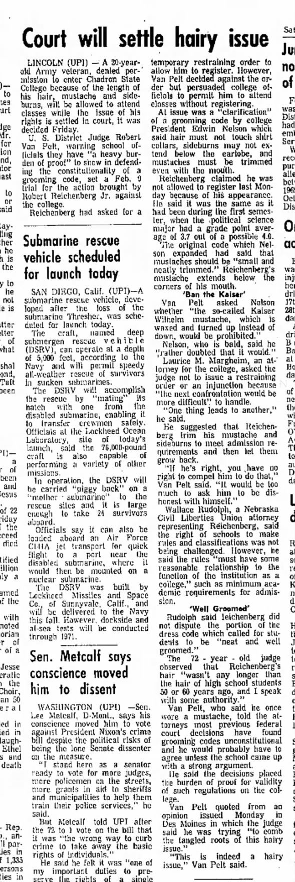 Clipping from The Columbus Telegram